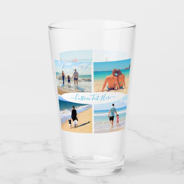 Stellen Sie Ihr Foto Collage Glass-Geschenk mit Te Glas (Vorderseite)