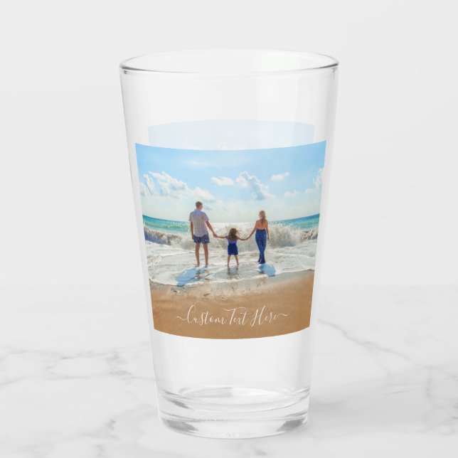 Stellen Sie Ihr Foto-Glasgeschenk mit Textnamen ei Glas (Rückseite)