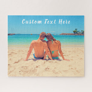 Stellen Sie Ihr Foto-Puzzle-Geschenk mit Textnamen Puzzle