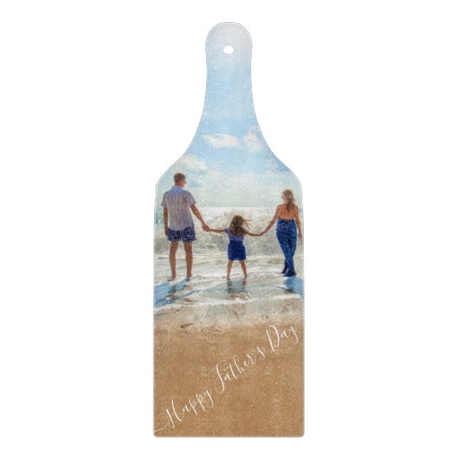Stellen Sie Ihr Foto-Schneidebrett Vatertag Gesche Schneidebrett (Vorderseite)