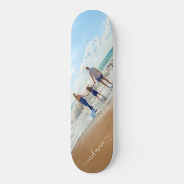 Stellen Sie Ihr Foto-Skateboard-Geschenk mit Namen Skateboard (Vorderseite)
