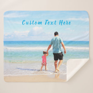 Stellen Sie Ihr Foto und Ihren Text Sherpa Blanket Sherpadecke
