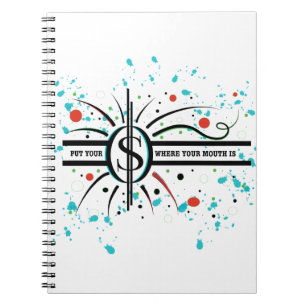 Stellen Sie Ihr Geld dort ein, wo Ihr Mund QUOTE i Notizblock