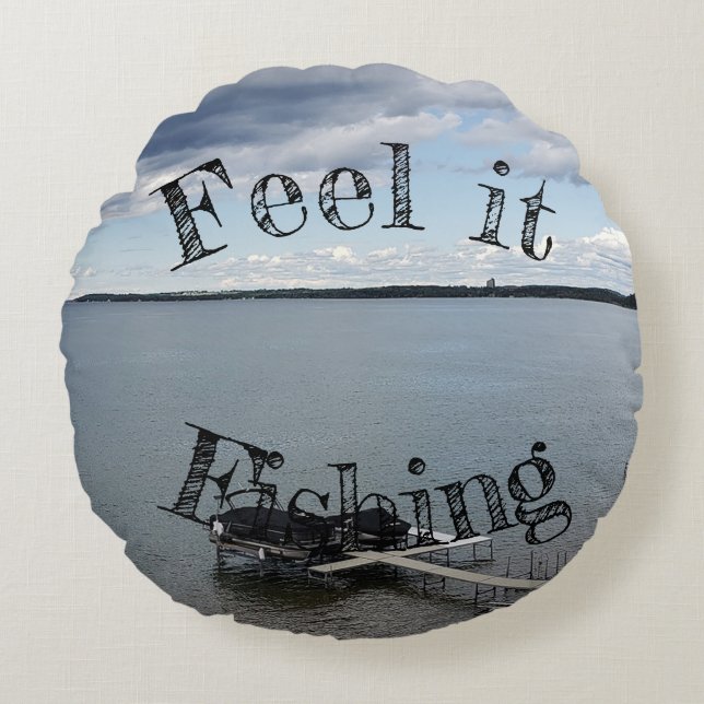 Stellen Sie Ihr personalisiertes Kopfkissen zum An Rundes Kissen (Vorderseite)