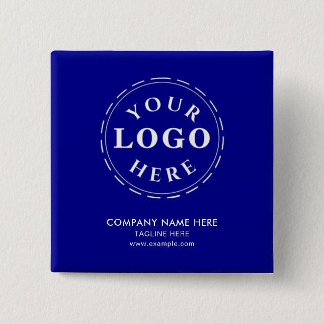Stellen Sie Ihre eigene dunkelblaue Taste ein. Button (Vorderseite)