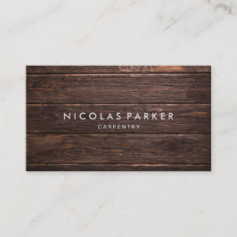 Stellen Sie Ihre eigene hölzerne Wand her Visitenkarte