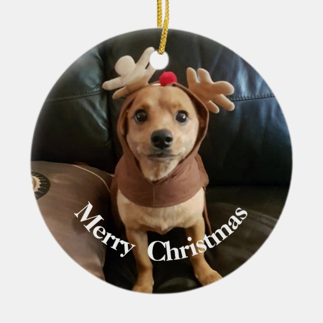 Stellen Sie Ihre eigene Weihnachtsverzierung her Keramik Ornament (Vorne)