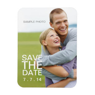 Stellen Sie Ihre eigenen Foto-Save the Date Magnet