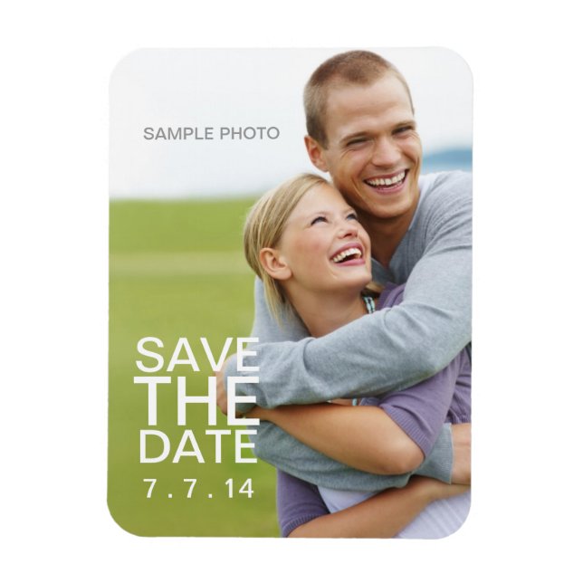 Stellen Sie Ihre eigenen Foto-Save the Date Magnet (Vertikal)