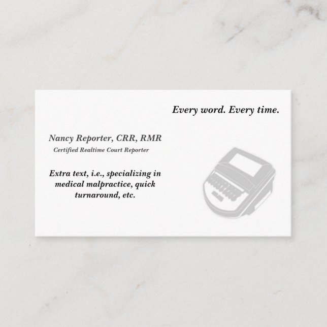 Stellen Sie Ihre eigenen Visitenkarte (Vorderseite)