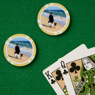Stellen Sie Ihre Foto-Poker-Chips mit Text ein Pokerchips