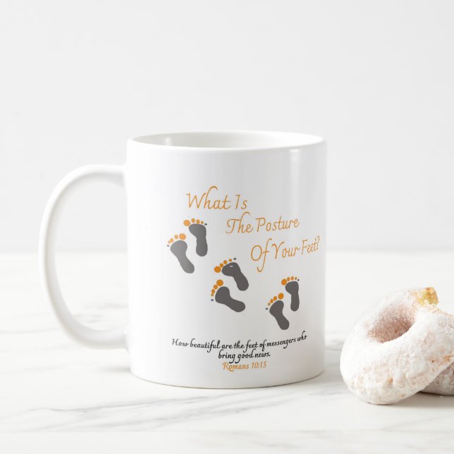 Stellen Sie Ihre Fußstapfen Kaffeetasse (Mit Donut)