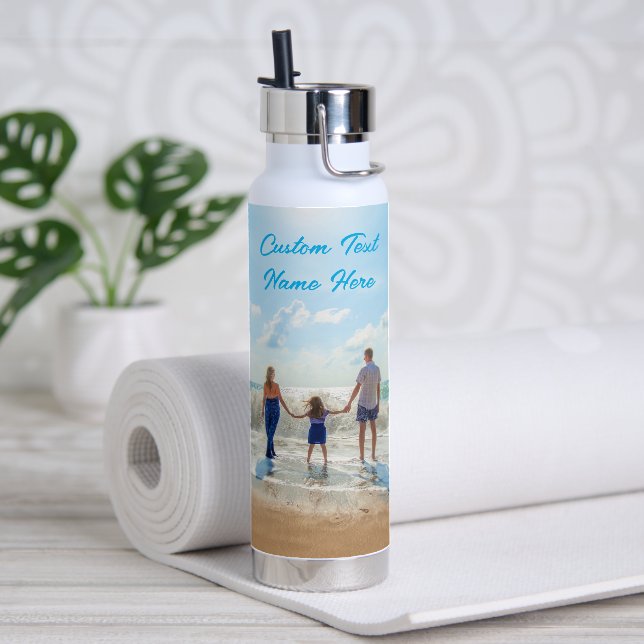 Stellen Sie Ihre Lieblings-Foto-Flasche mit Text e Trinkflasche (Yoga)