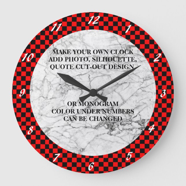 STELLEN SIE IHREN EIGENEN KLOCK GROßE WANDUHR (Vorderseite)