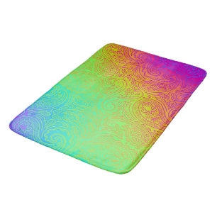 Stellen Sie Ihren eigenen Neonregenbogen Paisley Badematte