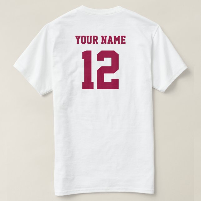 Stellen Sie Ihren eigenen Zahl-T - Shirt her (Design Rückseite)