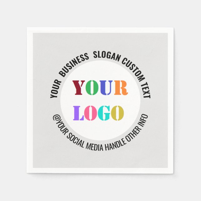Stellen Sie Ihren Logo-Text für Werbeaktionen für  Serviette (Vorderseite)