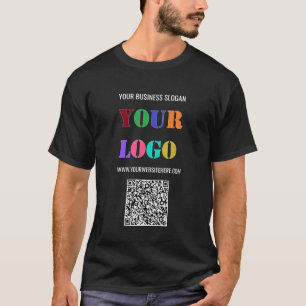 Stellen Sie Ihren Logo-Text und QR-Code-Business-T T-Shirt