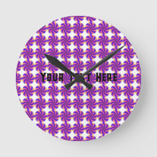 Stellen Sie Ihren Text hier Text Süßes Süßes Süßes Runde Wanduhr