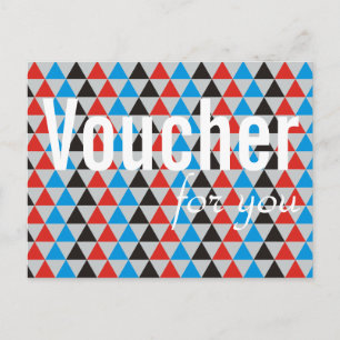 Stellen Sie Ihren Voucher mit Text, Zeichen, Bild Postkarte