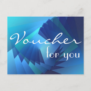 Stellen Sie Ihren Voucher mit Text, Zeichen, Bild Postkarte