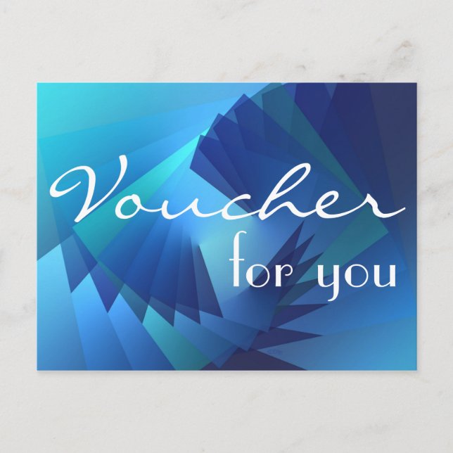 Stellen Sie Ihren Voucher mit Text, Zeichen, Bild  Postkarte (Vorderseite)