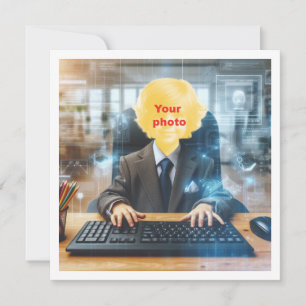 Stellen Sie mein Gesicht in das Bild, Computerfreu Karte