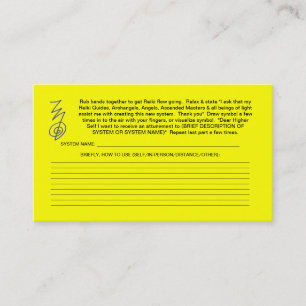 Stellen Sie neue Reiki Systemskarten her Visitenkarte