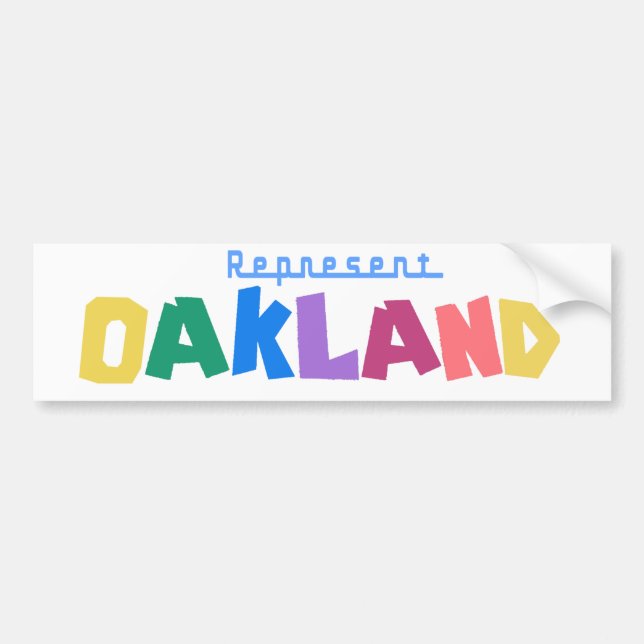 Stellen Sie Oakland dar Autoaufkleber (Vorne)