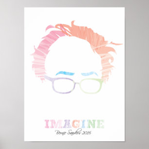 Stellen Sie sich Bernie Sanders 2016 vor - Aquarel Poster
