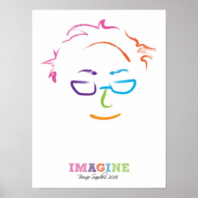 Stellen Sie sich Bernie Sanders 2016 vor Poster (Vorne)