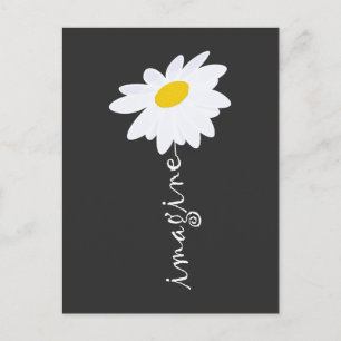 Stellen Sie sich Daisy Blume vor Postkarte