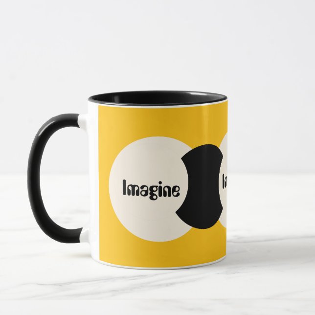 Stellen Sie sich das Logo gelb vor Tasse (Links)