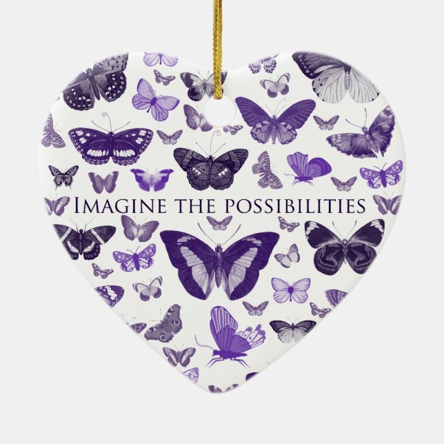 Stellen Sie sich die Möglichkeiten vor Keramik Ornament (Hinten)