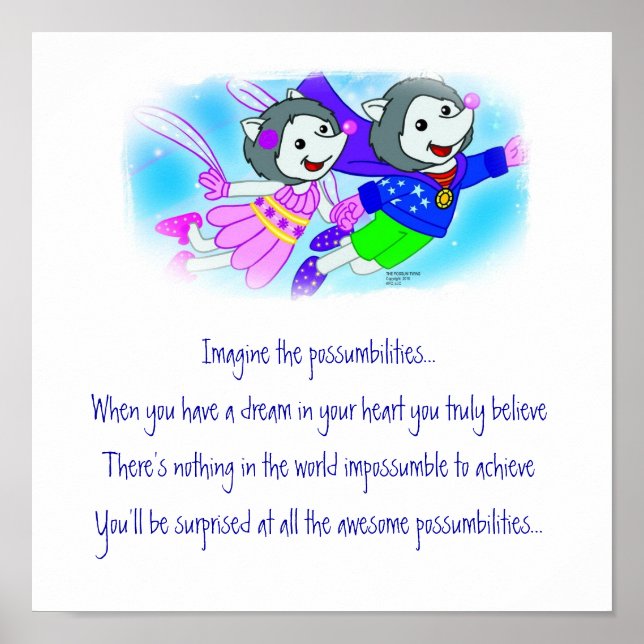 "Stellen Sie sich die Möglichkeiten vor" Poster (Vorne)