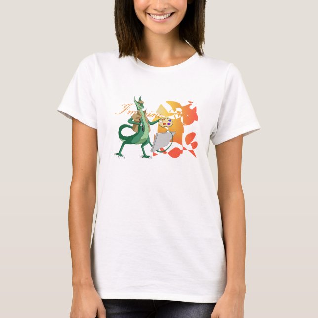 "Stellen Sie sich" Drache-Maler vor T-Shirt (Vorderseite)
