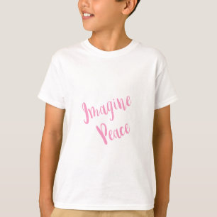 Stellen Sie sich einen friedlichen, grafischen ros T-Shirt