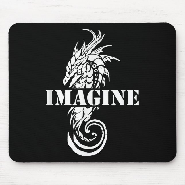 Stellen Sie sich Fantasy Dragon Tattoo Style vor Mousepad (Vorne)