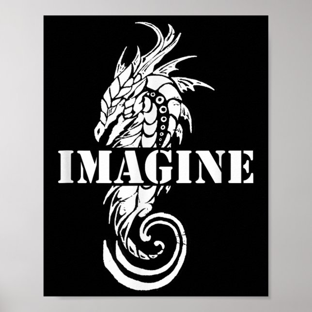 Stellen Sie sich Fantasy Dragon Tattoo Style vor Poster (Vorne)