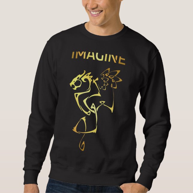 Stellen Sie sich Fantasy Dragon Tattoo Style vor Sweatshirt (Vorderseite)