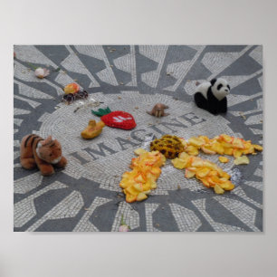 Stellen Sie sich Foto Erdbeerfeld-Central Park NYC Poster