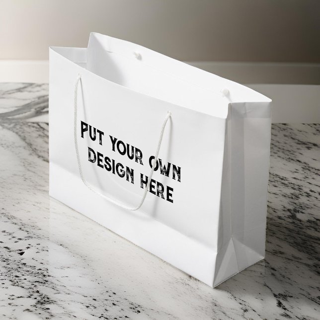 Stellen Sie sich Ihr eigenes Design vor Große Geschenktüte (Von Creator hochgeladen)