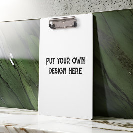 Stellen Sie sich Ihr eigenes Design vor Klemmbrett