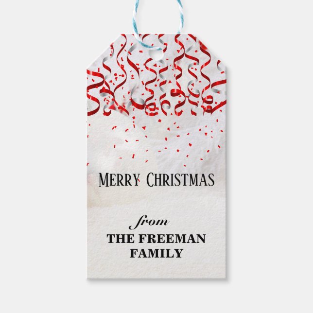 Stellen Sie sich Ihre eigenen frohen Weihnachtsges Geschenkanhänger (Vorderseite)