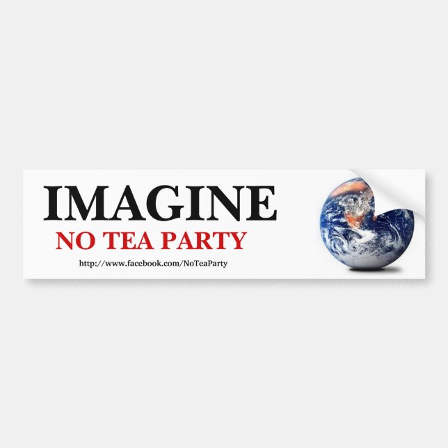 Stellen Sie sich kein Tee-Party vor Autoaufkleber (Vorne)