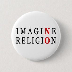 Stellen Sie sich keine Religion vor Button