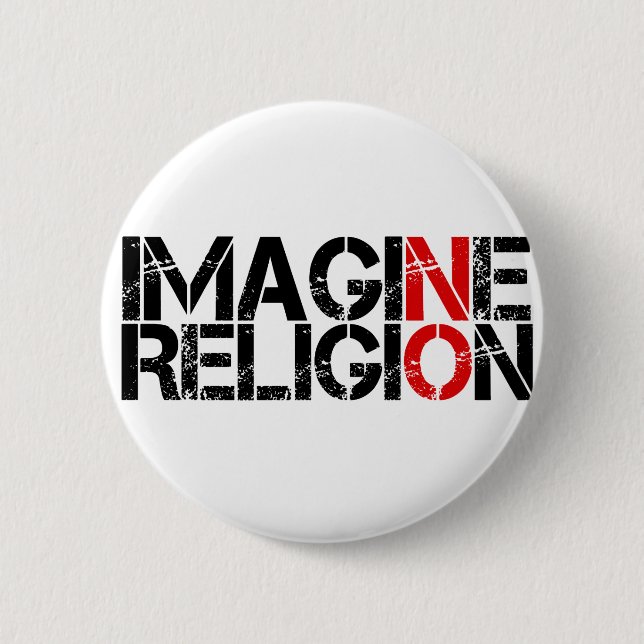Stellen Sie sich keine Religion vor Button (Vorderseite)