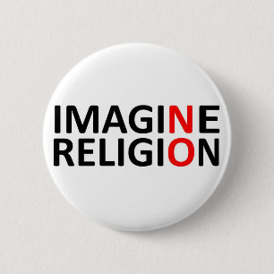 Stellen Sie sich keine Religion vor Button