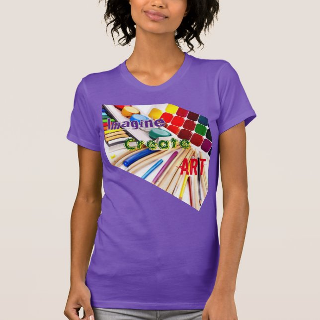 Stellen Sie sich Kunst vor T-Shirt (Vorderseite)