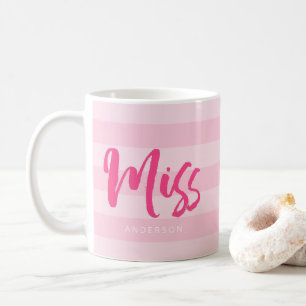 Stellen Sie sich mit dem Namen Miss Preppy Pink St Tasse